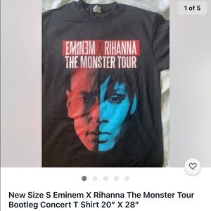 New XS & S Eminem x Rihanna Bootleg Concert T